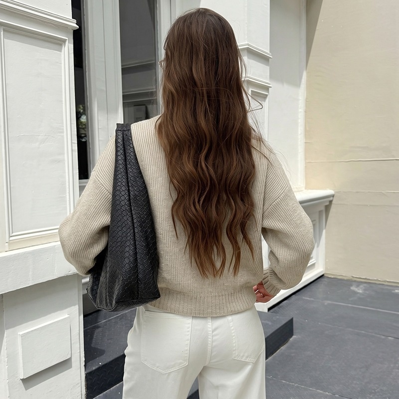 Women's Zip-Up Ribbed Knit Cardigan Sweater
