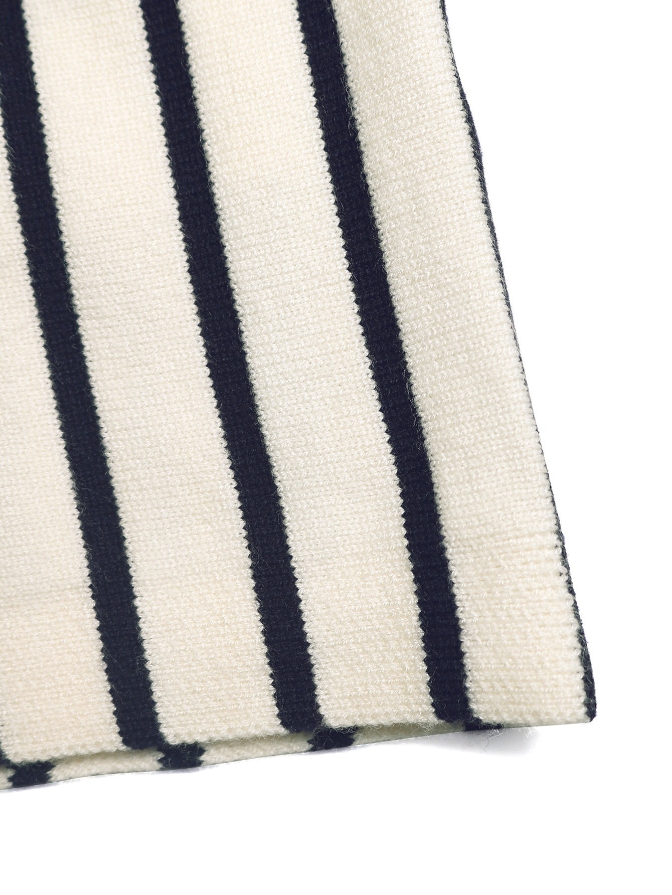 Striped Knit Button-Up Long Sleeve Polo Cardigan