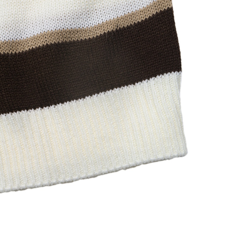 Women's Striped Crewneck Knit Pullover Sweater