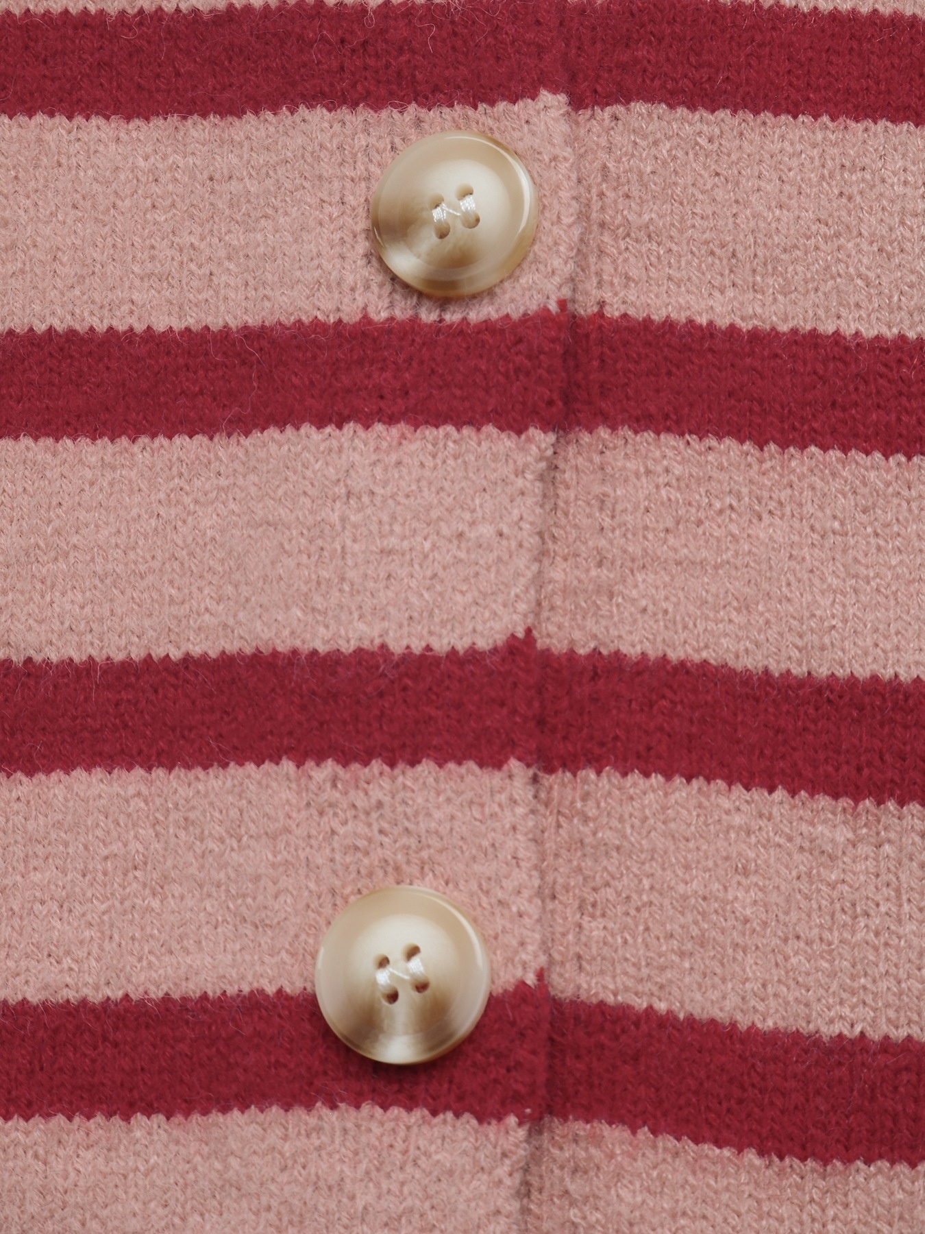 Striped Button-Down Knit Cardigan Sweater