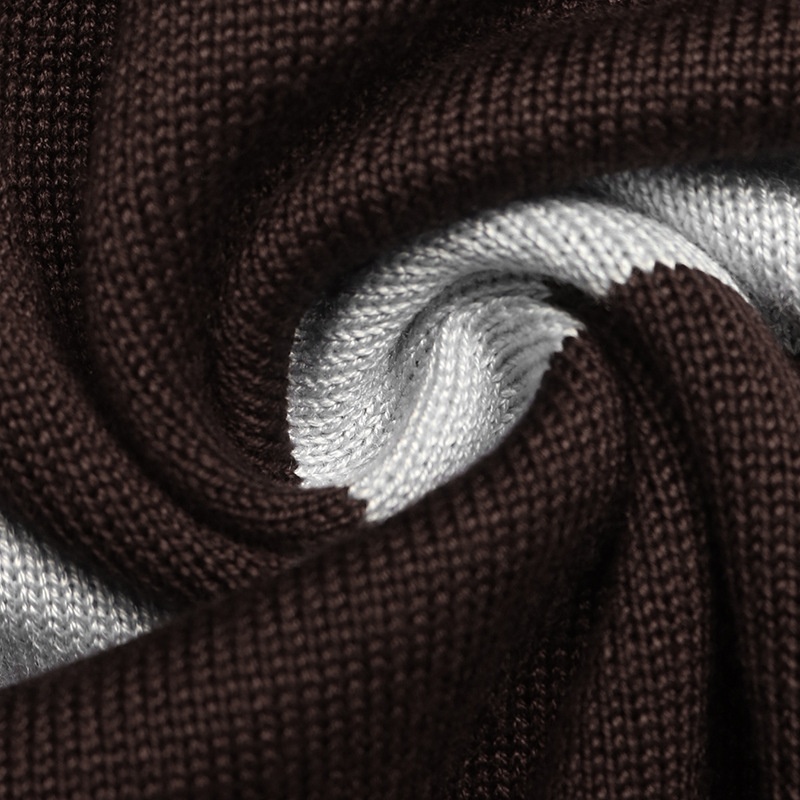 Women's Striped Polo Collar Long Sleeve Knit Sweater