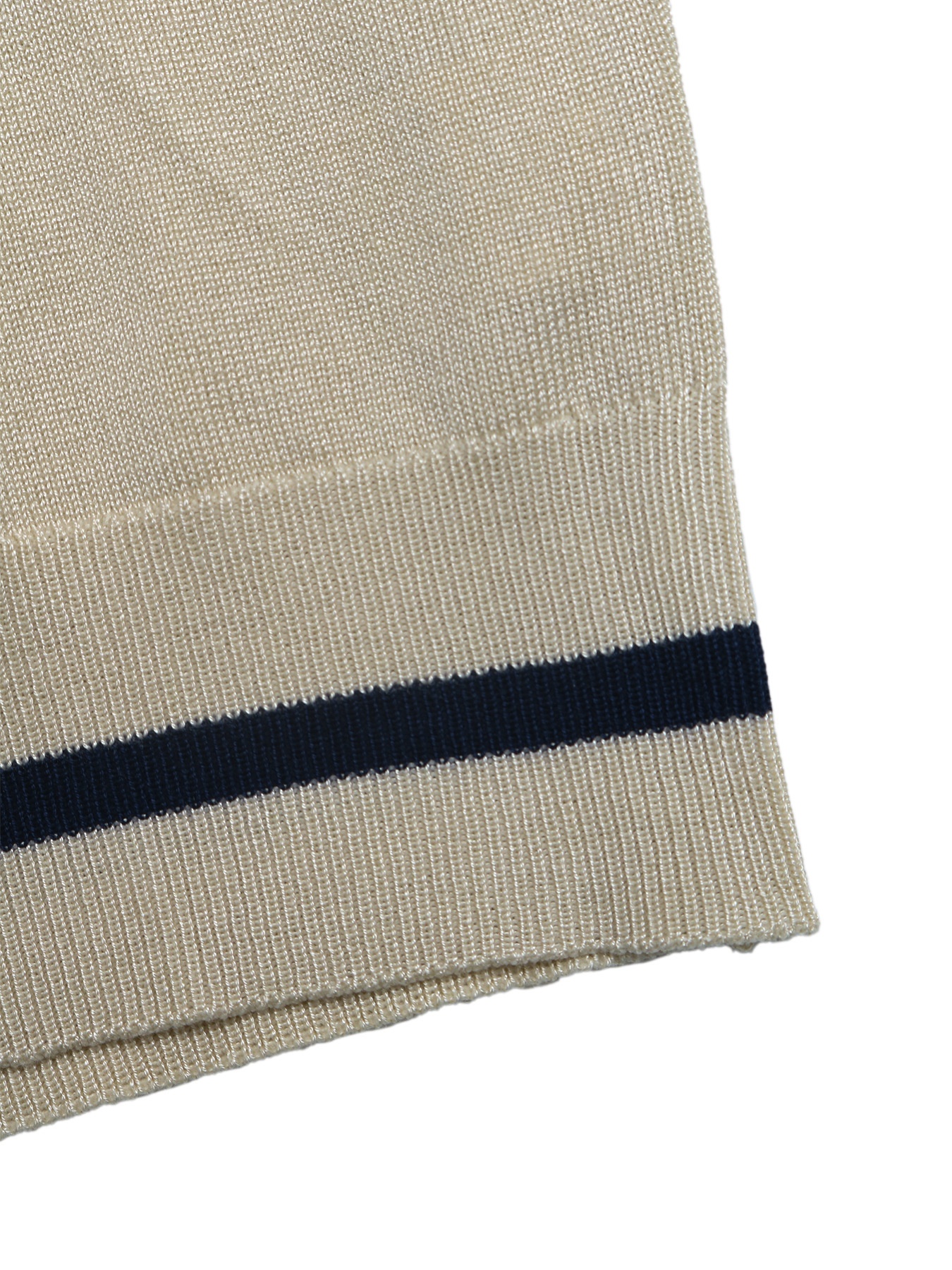 Contrast Collar Long Sleeve Knit Polo Sweater