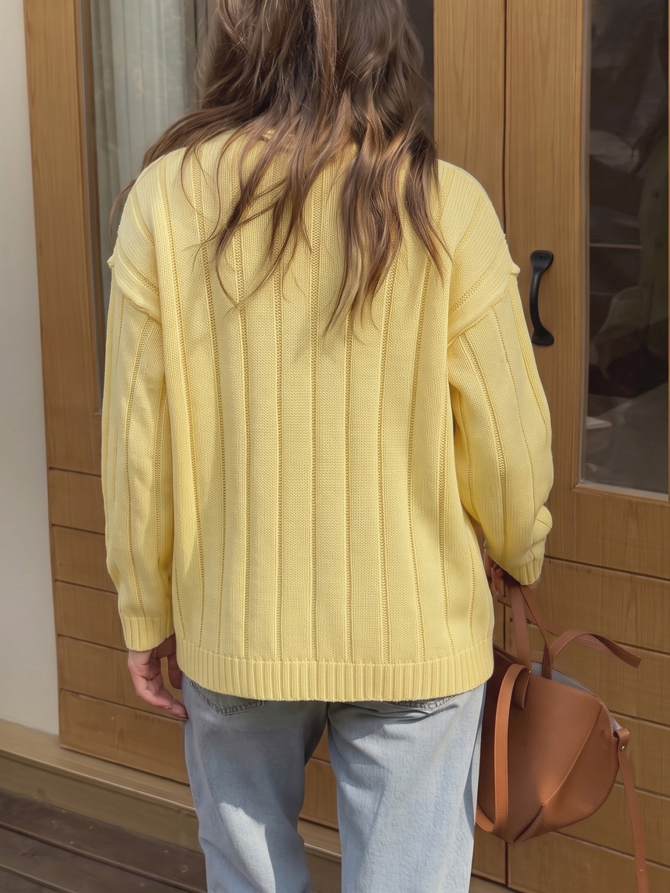 Women's Ribbed Button Down Knit Cardigan Sweater