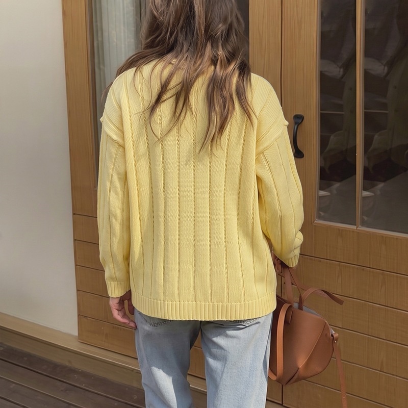 Women's Ribbed Button Down Knit Cardigan Sweater