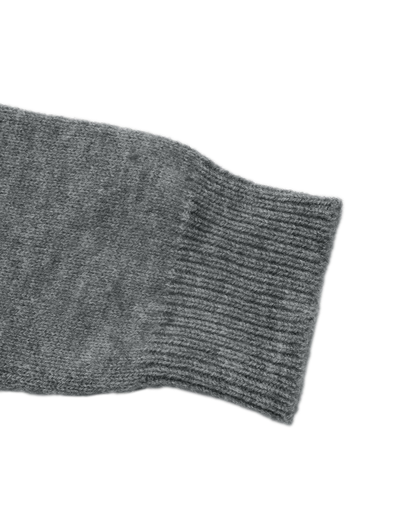 Grey Argyle Polo Knit Long Sleeve Sweater