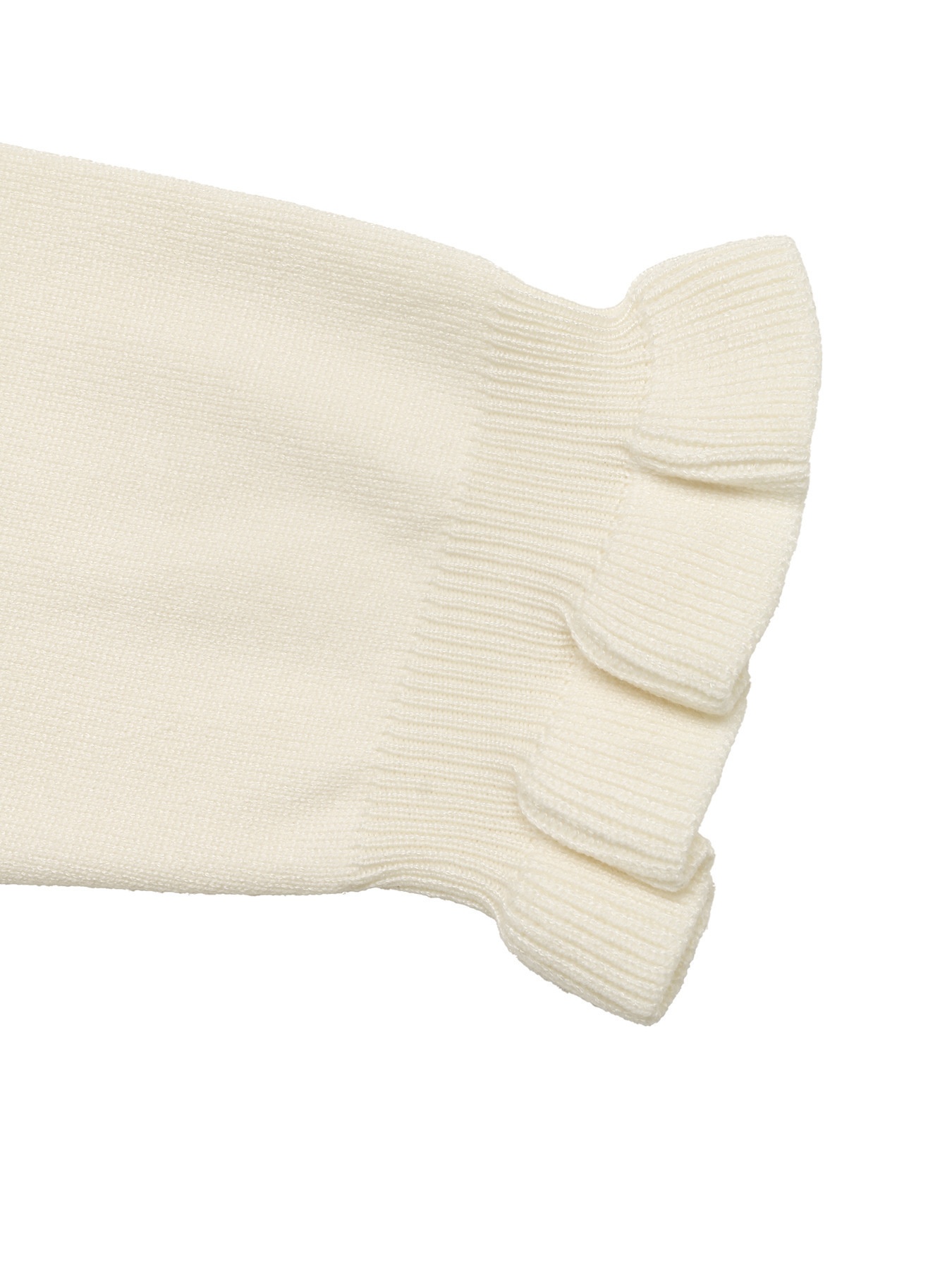 Women's Ruffle V-Neck Knit Sweater with Faux Pearl Buttons