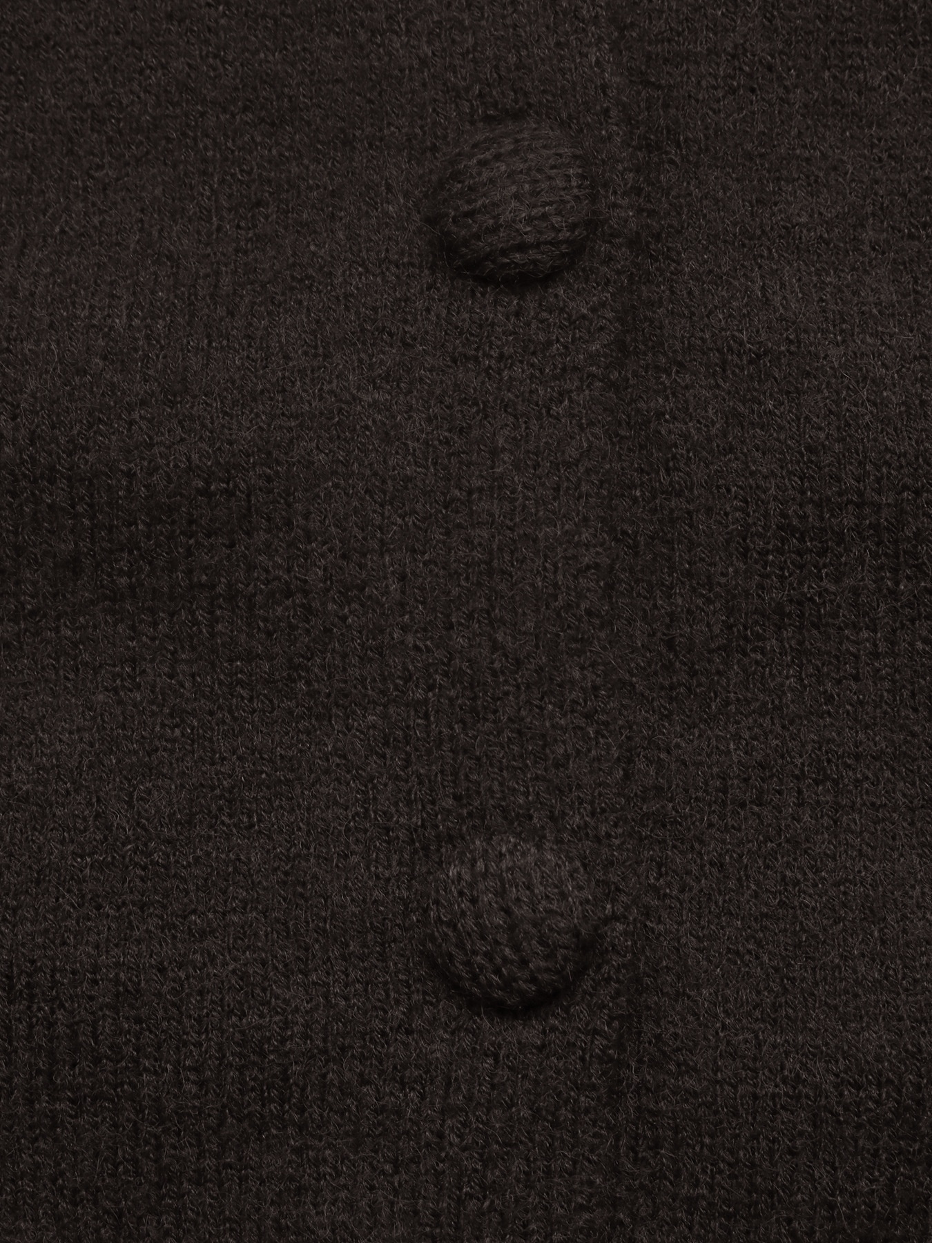 Women's Dark Brown Button-Down Knit Cardigan
