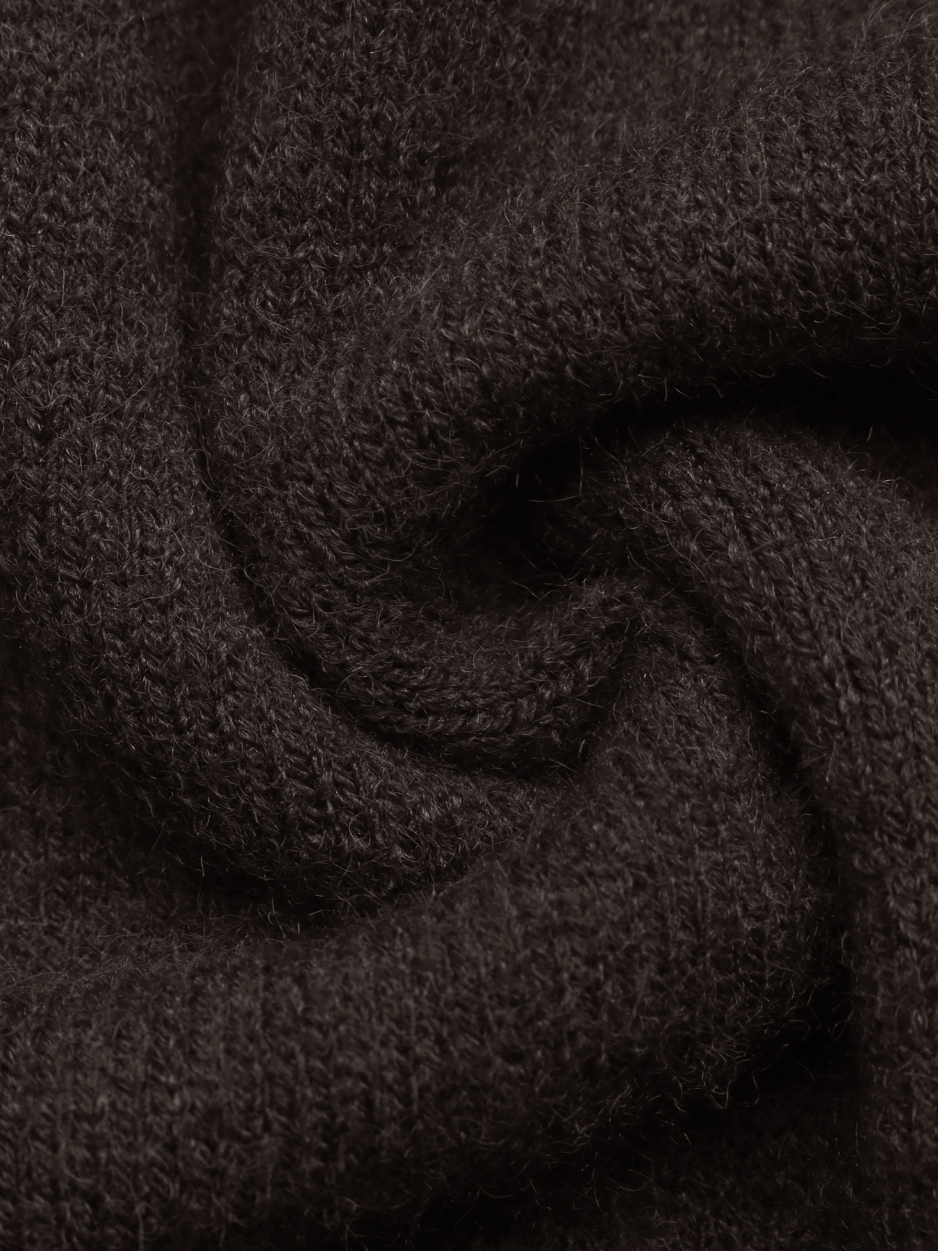 Women's Dark Brown Button-Down Knit Cardigan