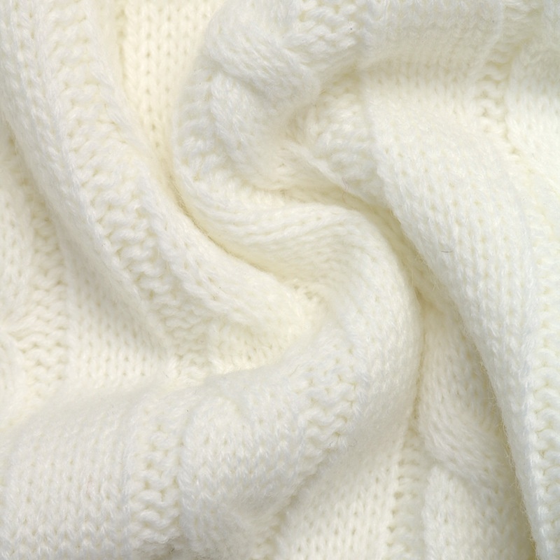 Women's Cable Knit Polo Collar Long Sleeve Crop Sweater