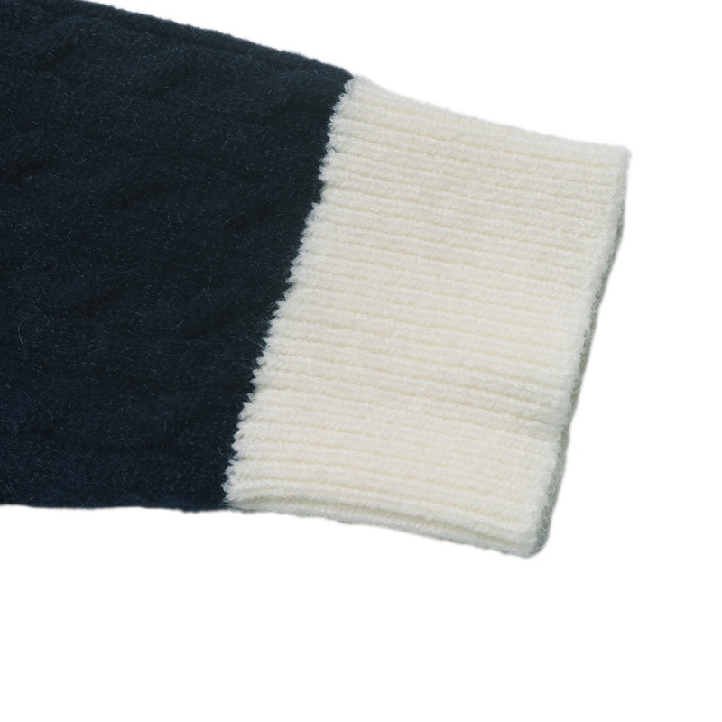 Women's 2-in-1 Cable Knit Collared Sweater