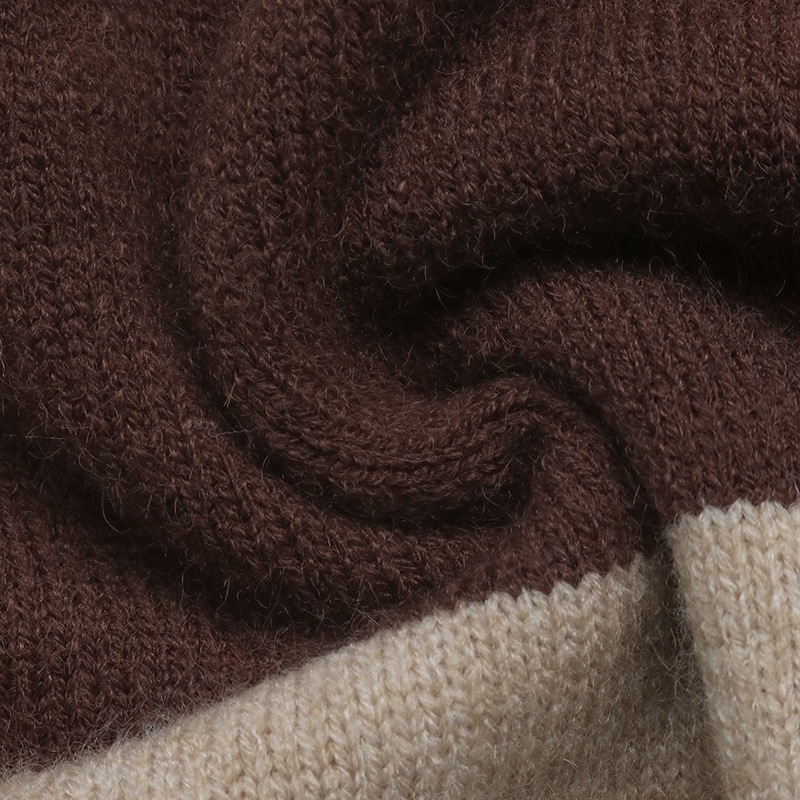 Striped Polo Collar Knit Sweater
