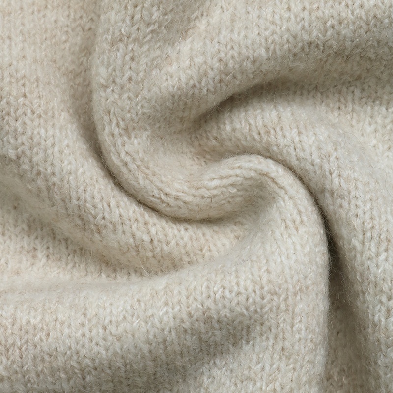 Ribbon Cuff Crewneck Knit Sweater