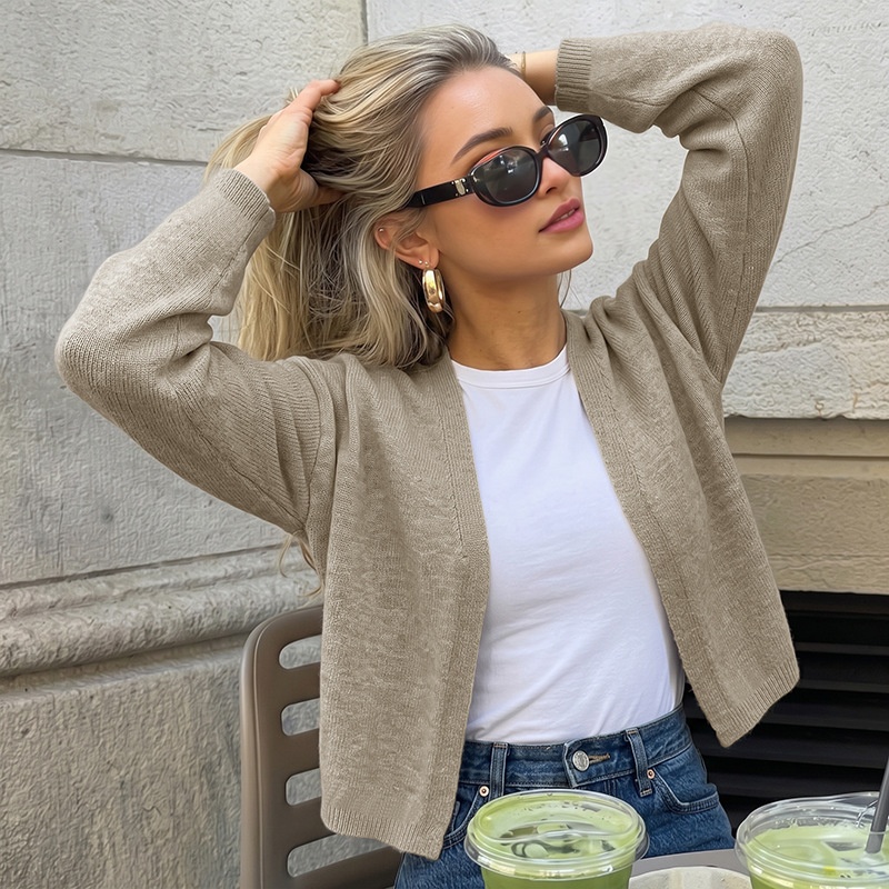 Women's Open Front Knit Cardigan Sweater
