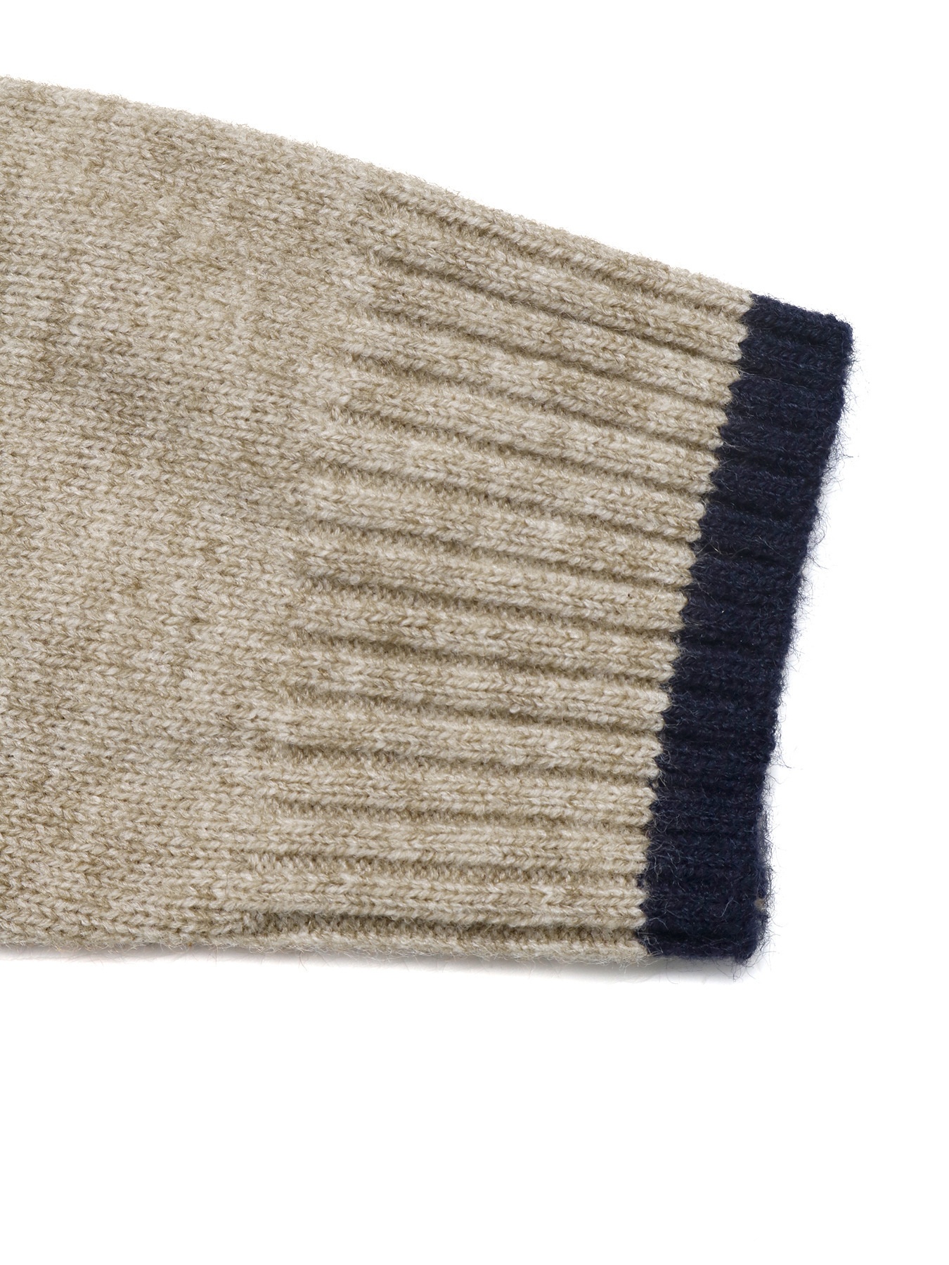 Contrast Trim Mock Neck Knit Sweater