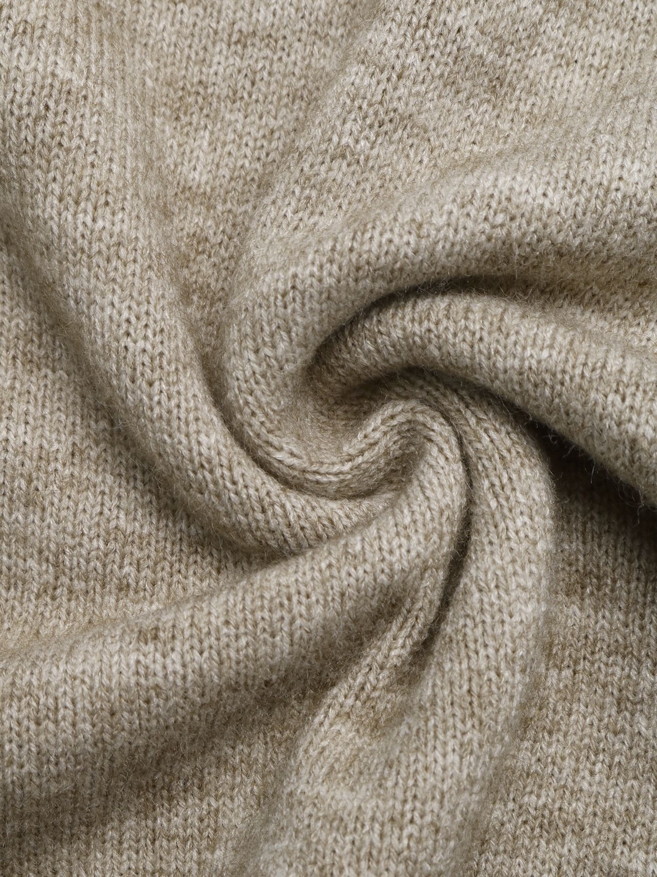 Contrast Trim Mock Neck Knit Sweater