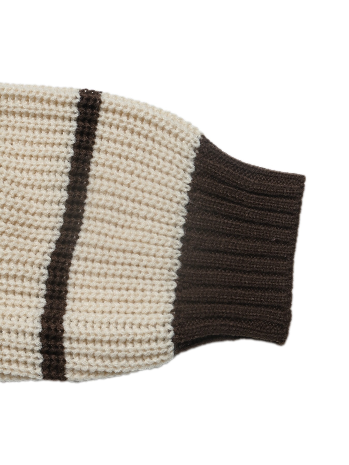 Striped Polo Collar Sweater