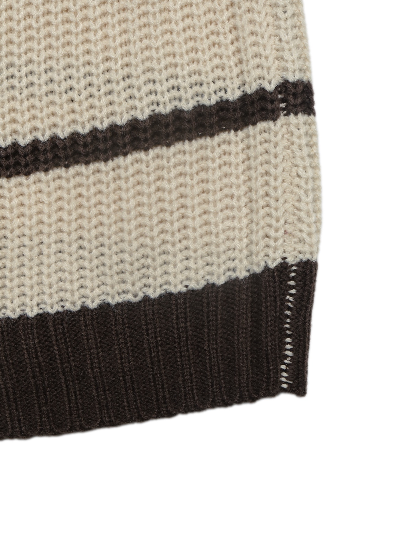 Striped Polo Collar Sweater