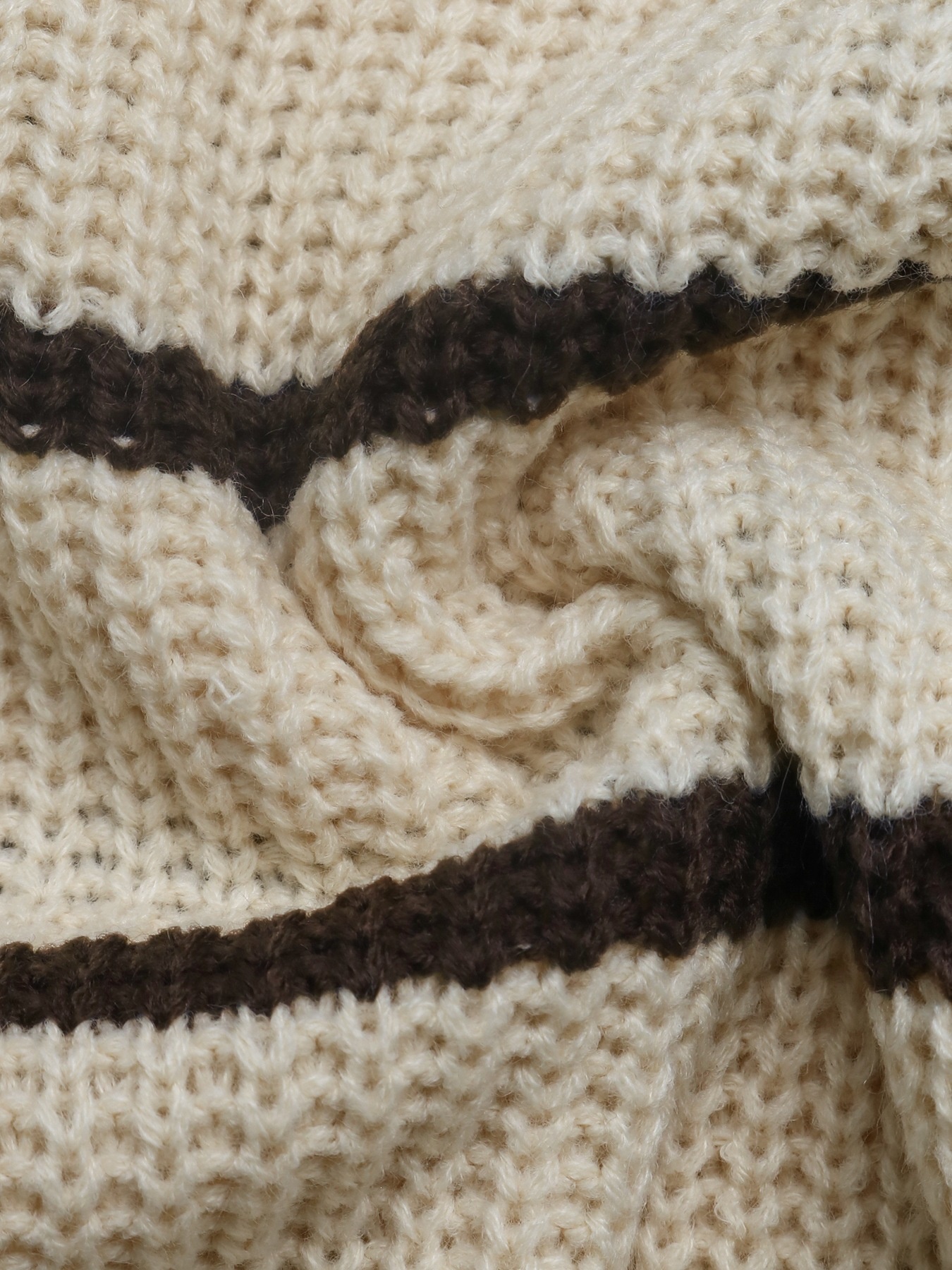 Striped Polo Collar Sweater