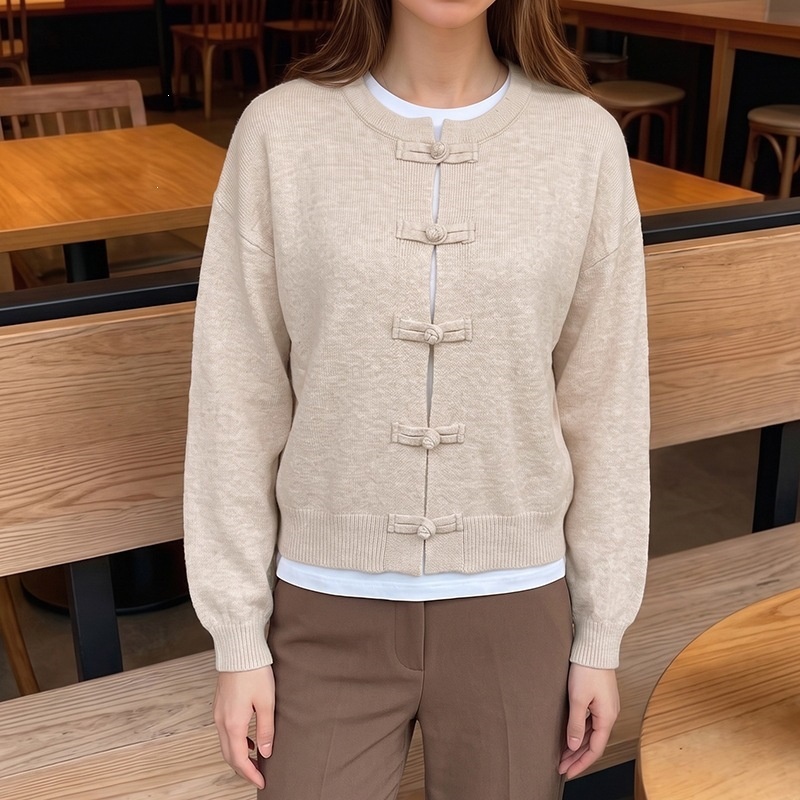 Women's Frog Button Knit Cardigan