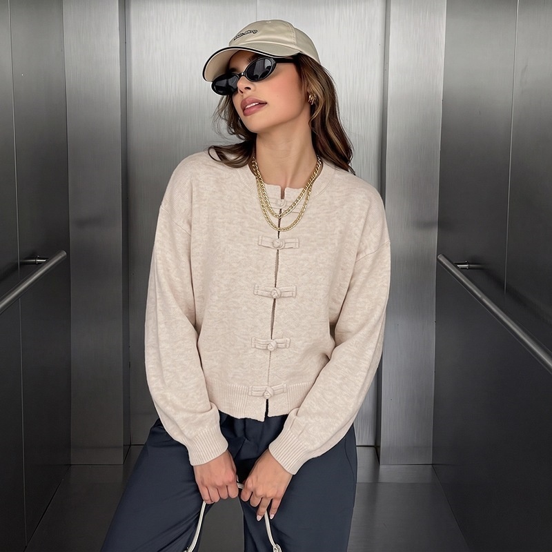 Women's Frog Button Knit Cardigan