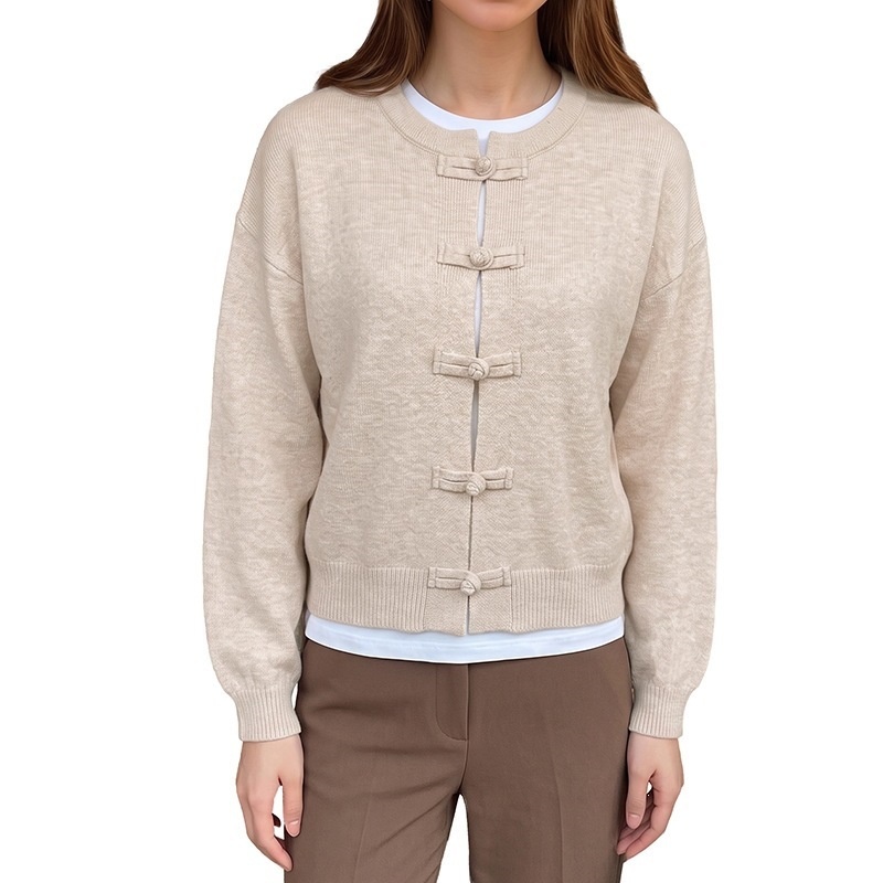 Women's Frog Button Knit Cardigan