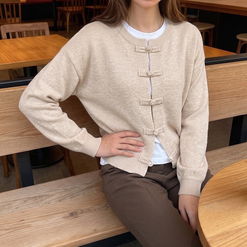 Women's Frog Button Knit Cardigan
