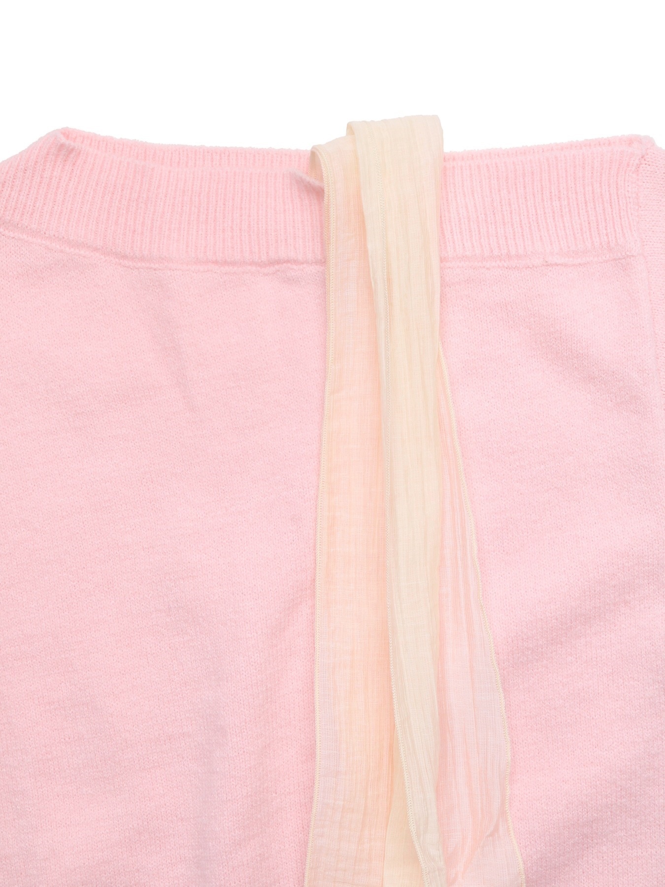 Women's One-Shoulder Tie Ribbon Knit Sweater