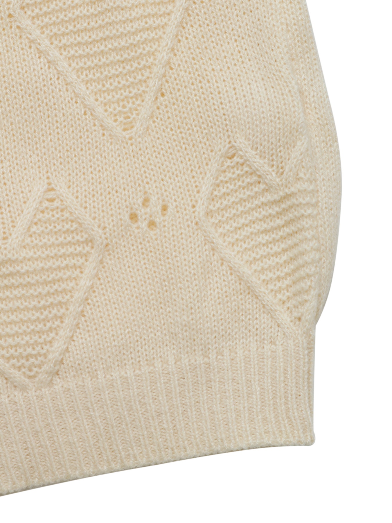 Women's Heart Pattern Knit Crewneck Sweater