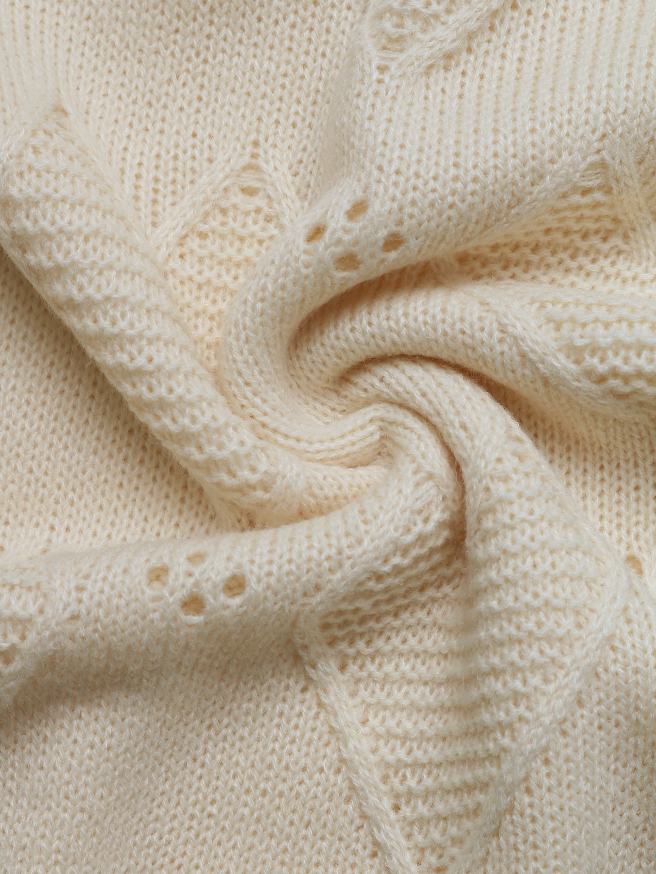 Women's Heart Pattern Knit Crewneck Sweater