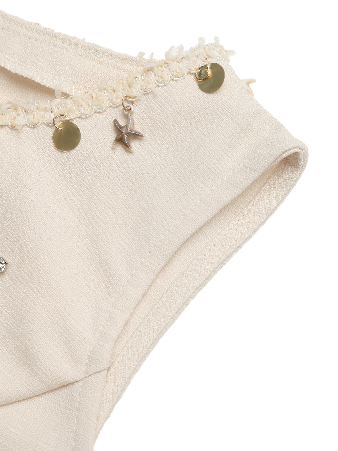 Chic Embellished Sleeveless Top & Shorts Set