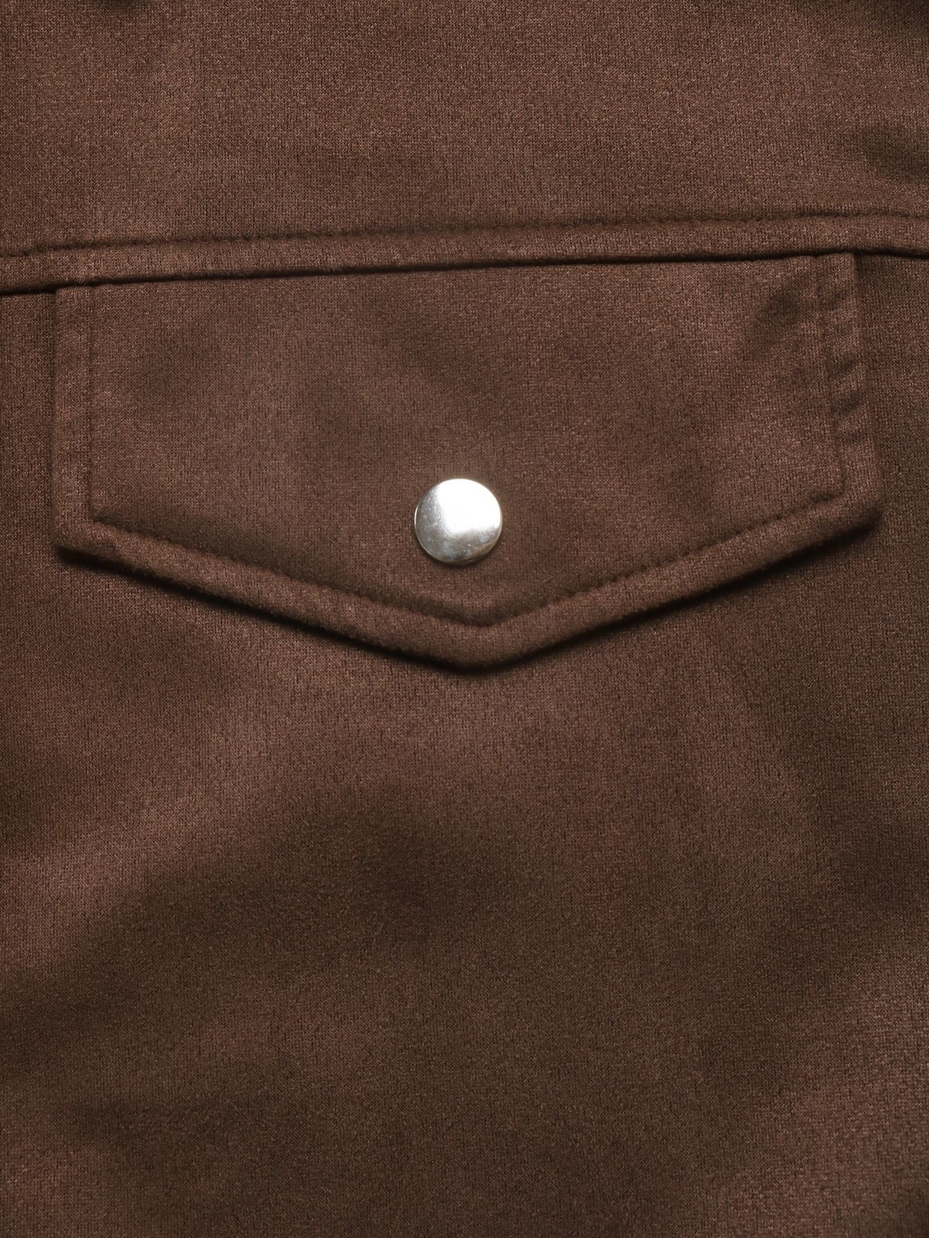 Women's Corduroy Collar Faux Suede Bomber Jacket