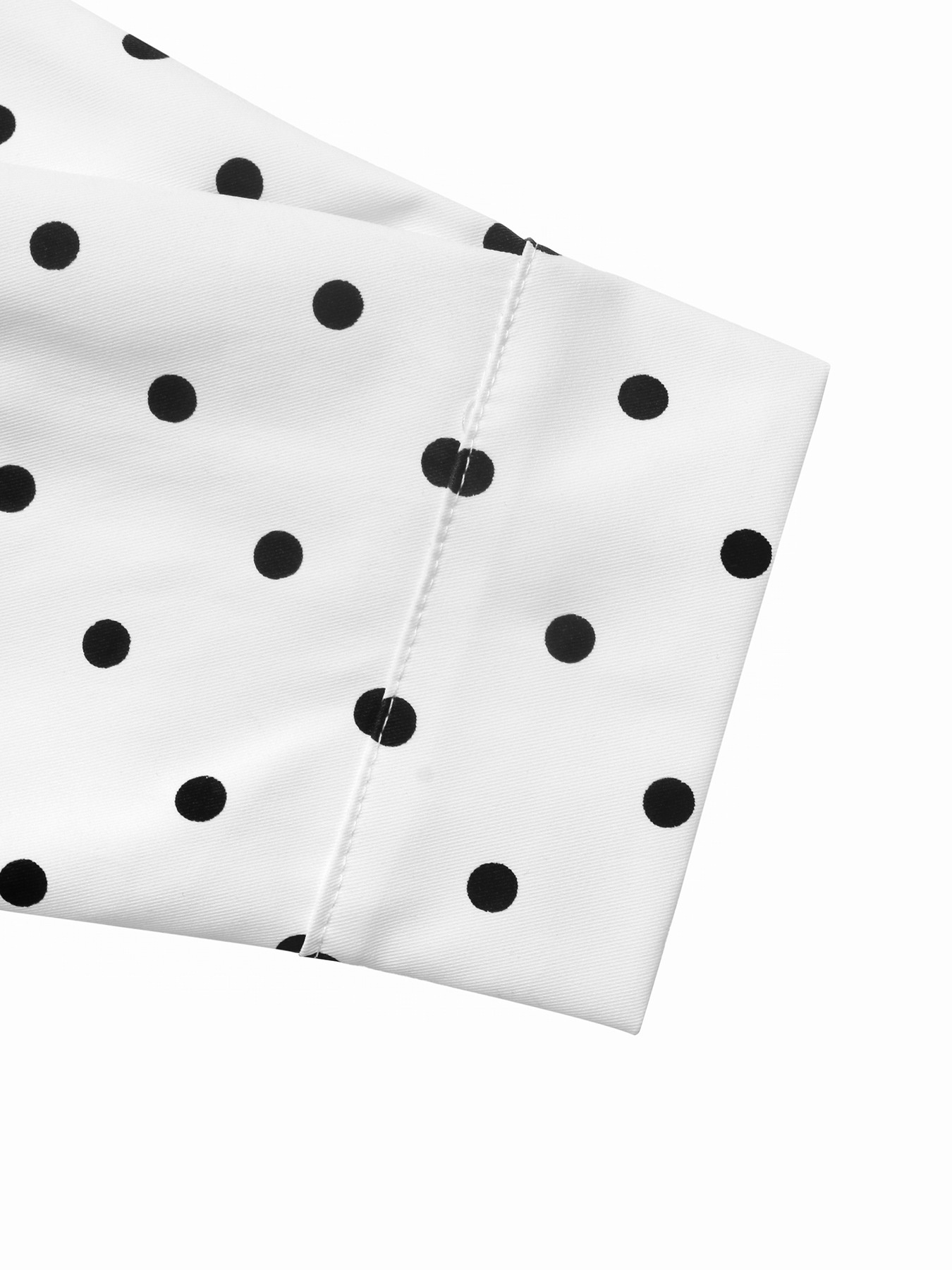 Polka Dot High Neck Zip Up Cropped Jacket