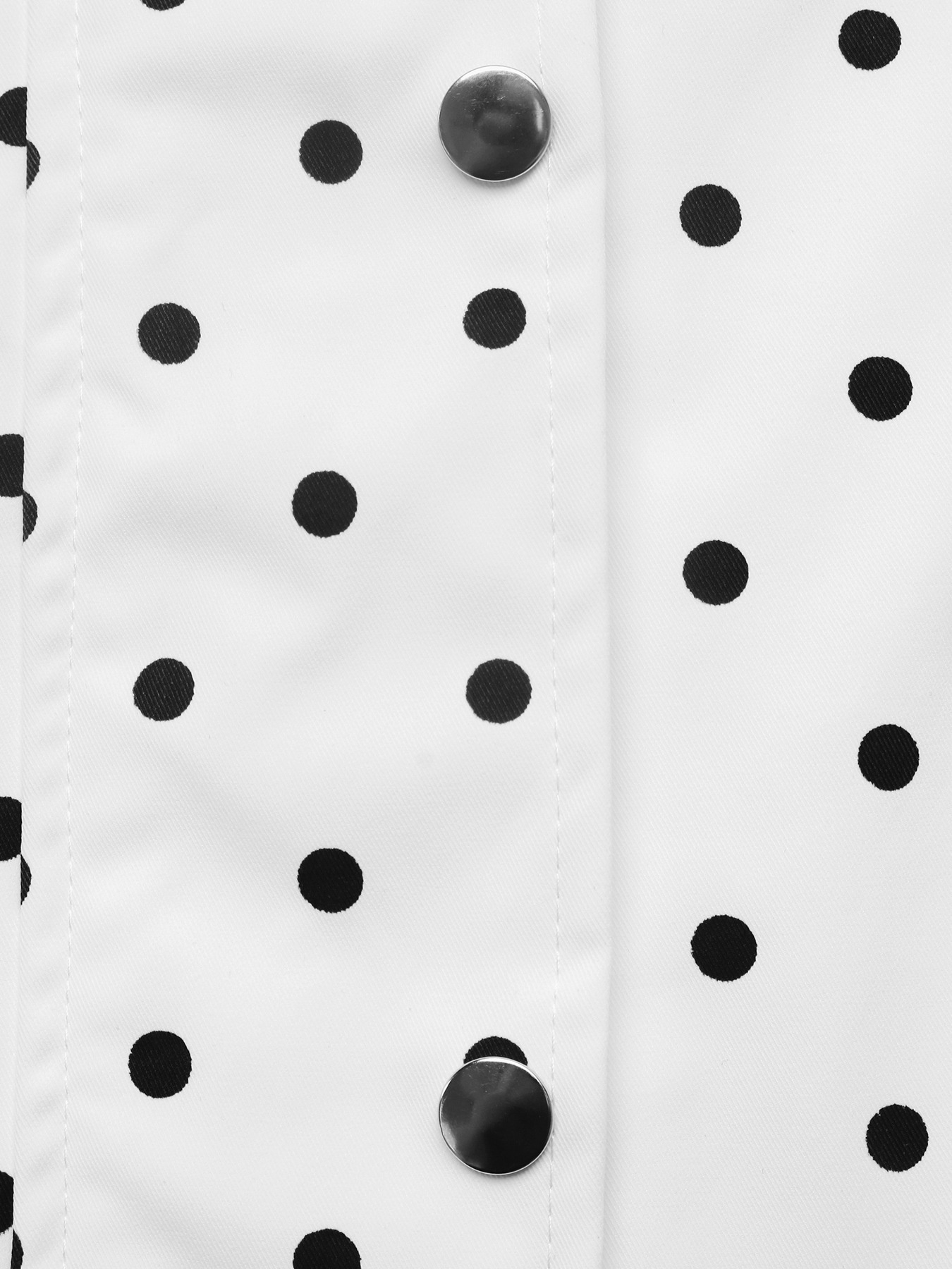 Polka Dot High Neck Zip Up Cropped Jacket
