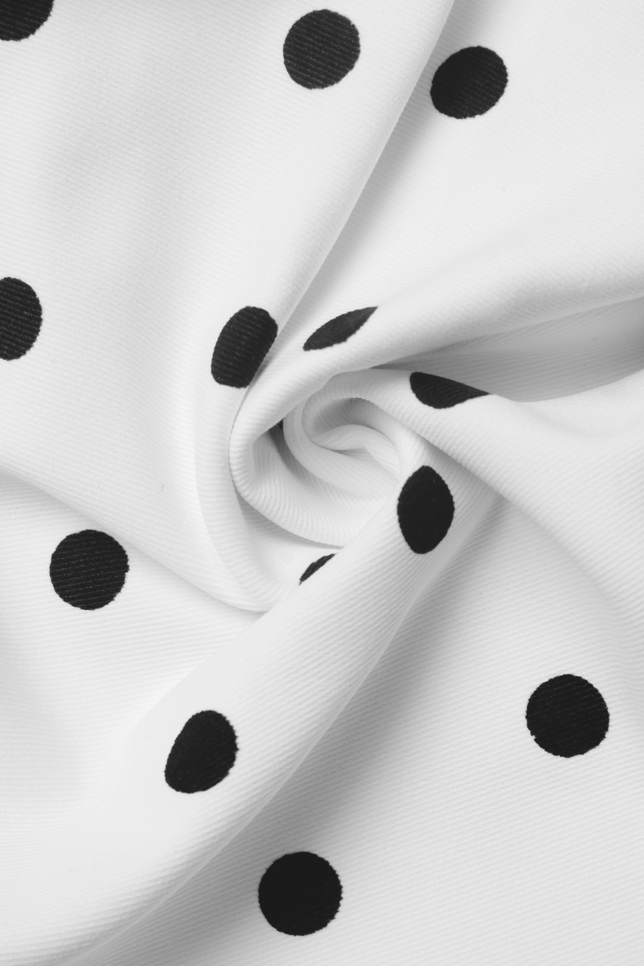 Polka Dot High Neck Zip Up Cropped Jacket