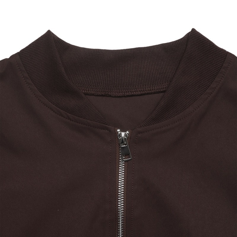 Women's Cropped Zip-Up Bomber Jacket