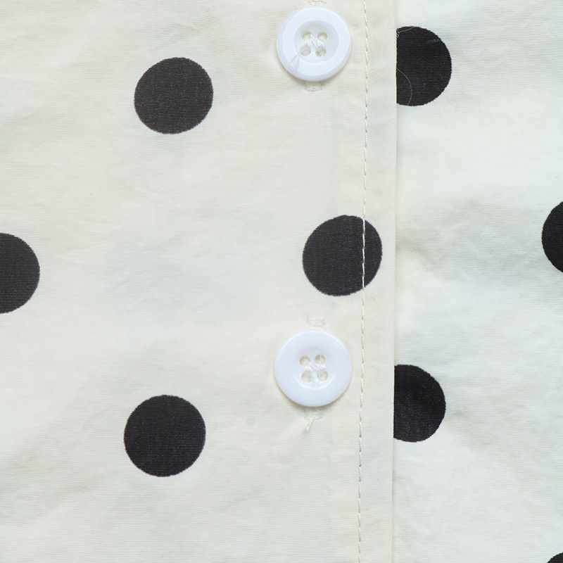 Women's Polka Dot Stand Collar Button-Up Jacket