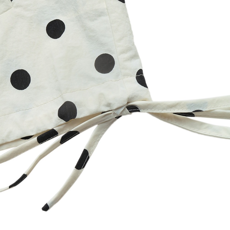 Women's Polka Dot Stand Collar Button-Up Jacket