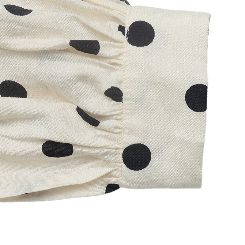 Women's Polka Dot Long Sleeve Button-Up Shirt