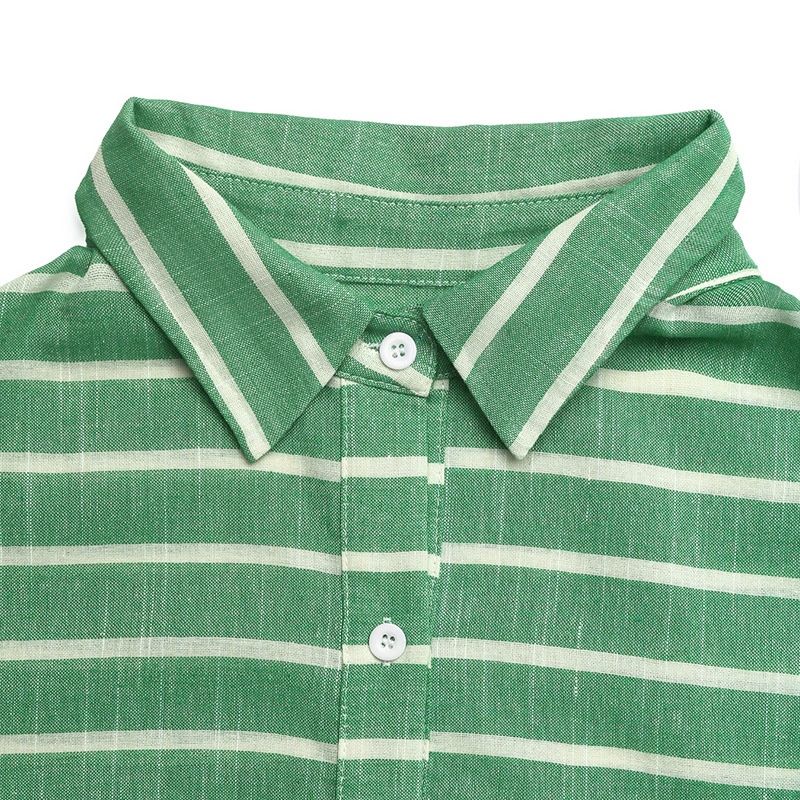 Women's Striped Button-Down Long Sleeve Shirt