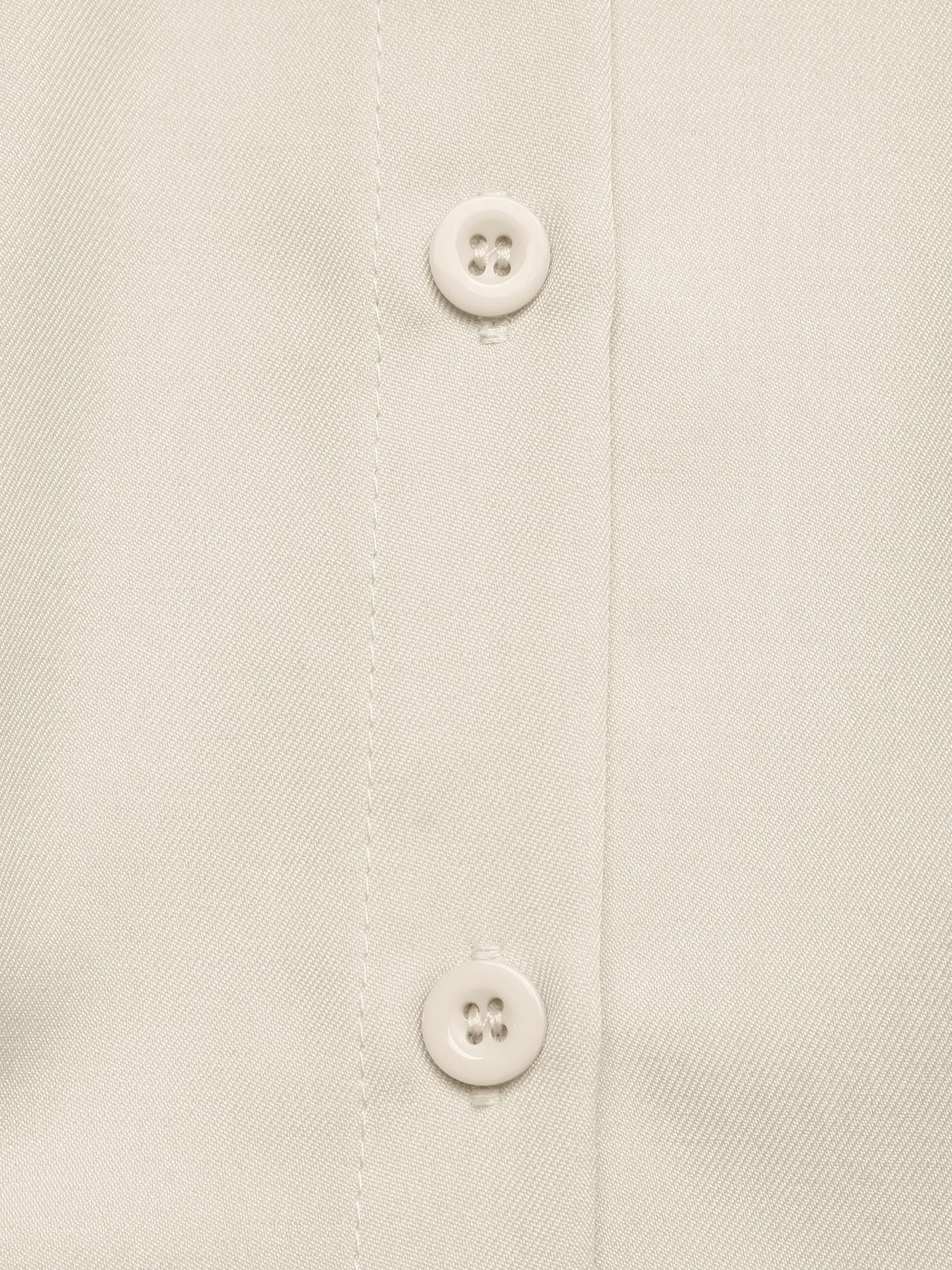 Women's Pleated Waist Long Sleeve Button-Down Blouse