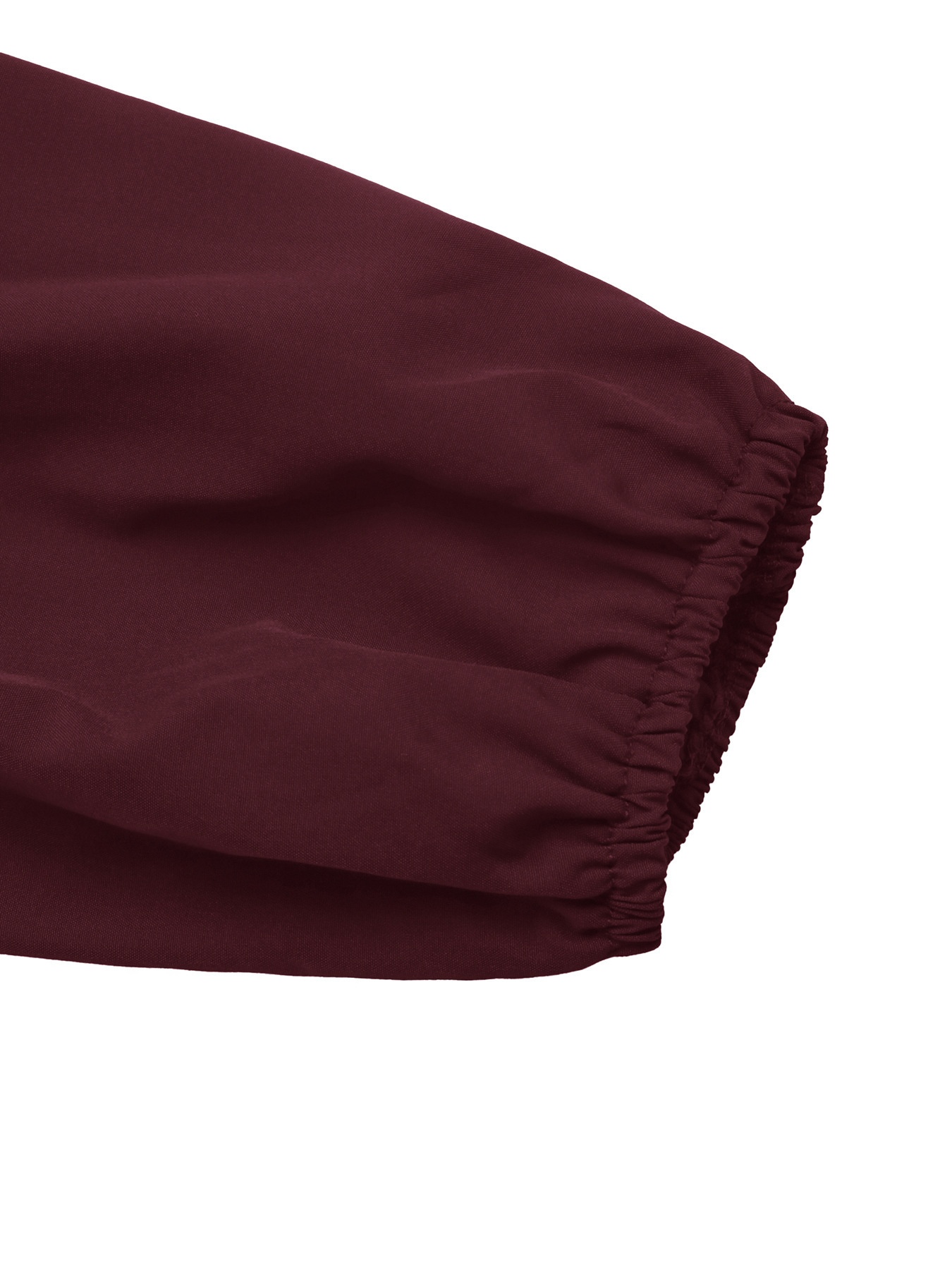 Women's High Neck Tie-Back Lantern Sleeve Blouse