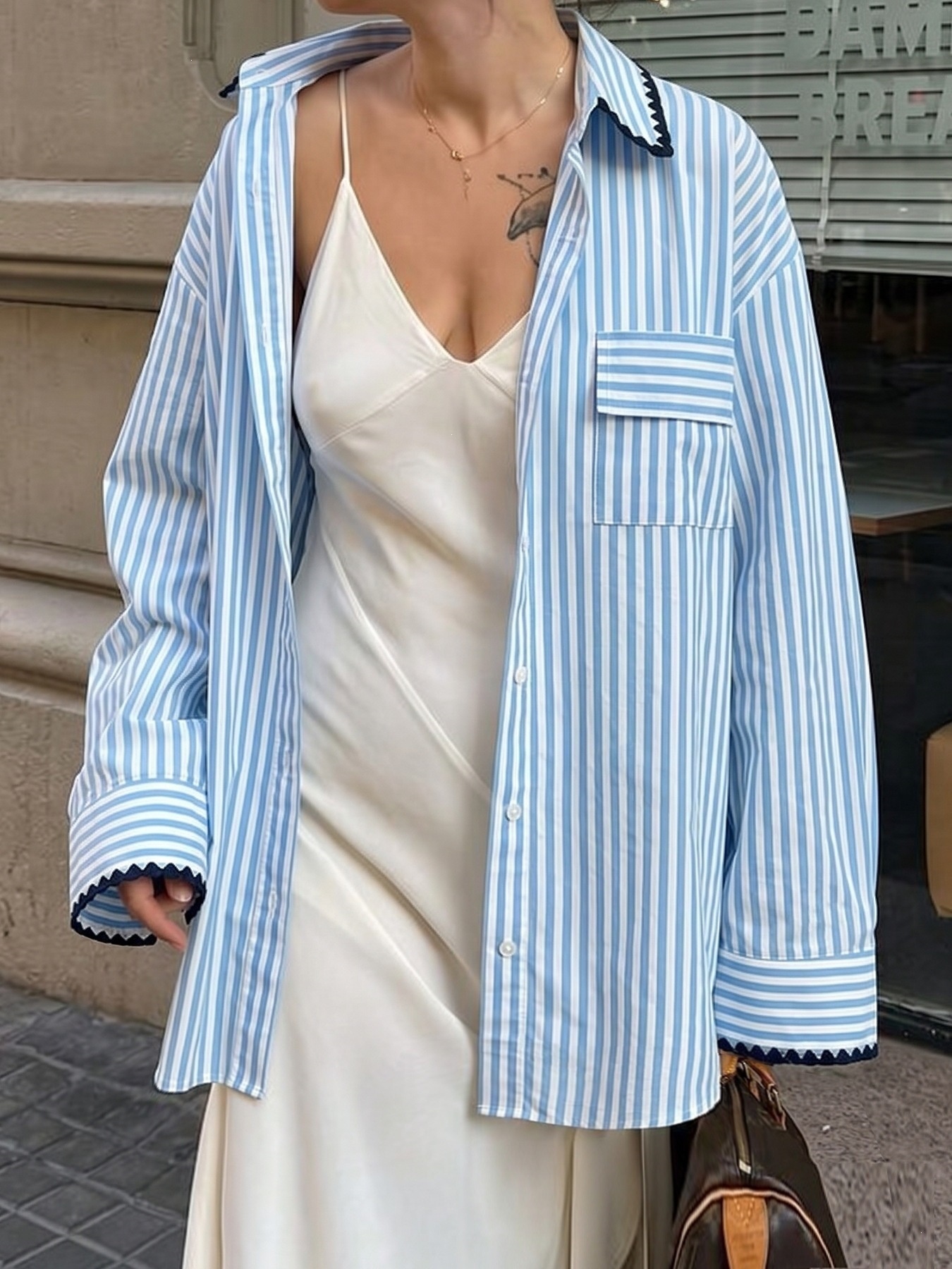 Women's Striped Long Sleeve Shirt