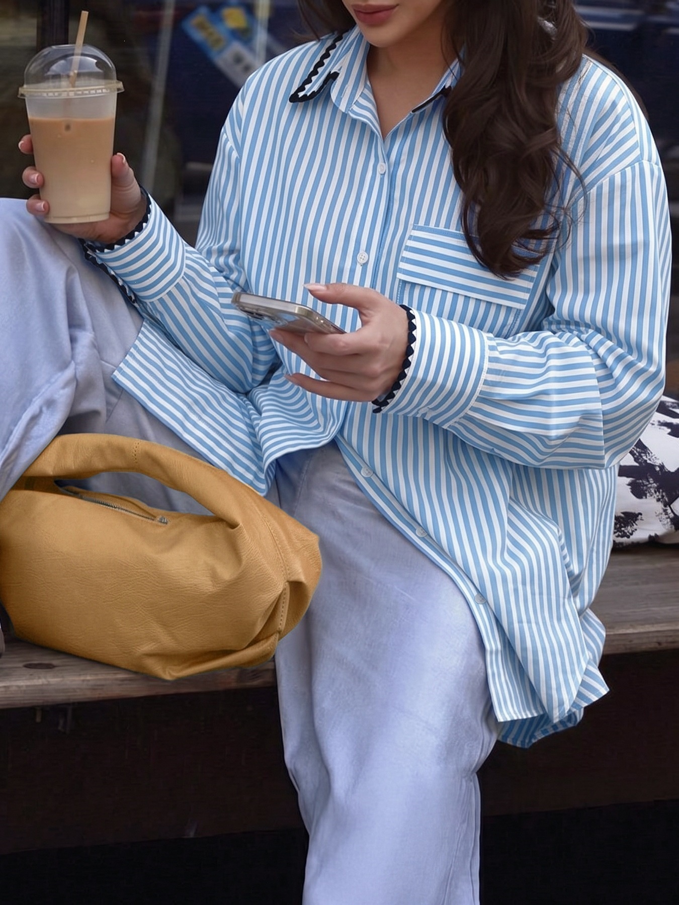 Women's Striped Long Sleeve Shirt