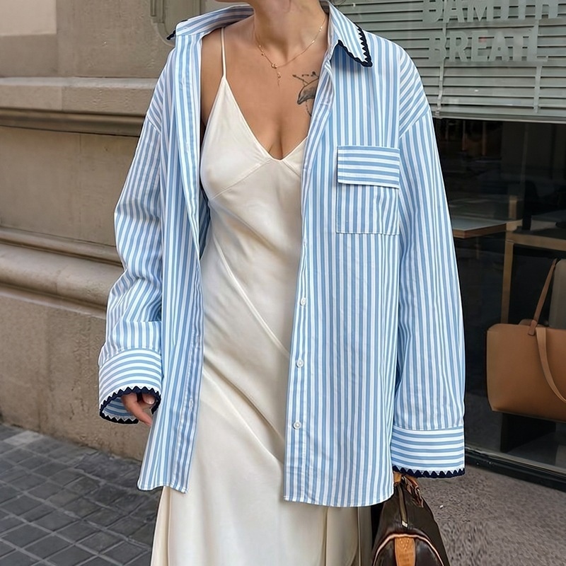 Women's Striped Long Sleeve Shirt