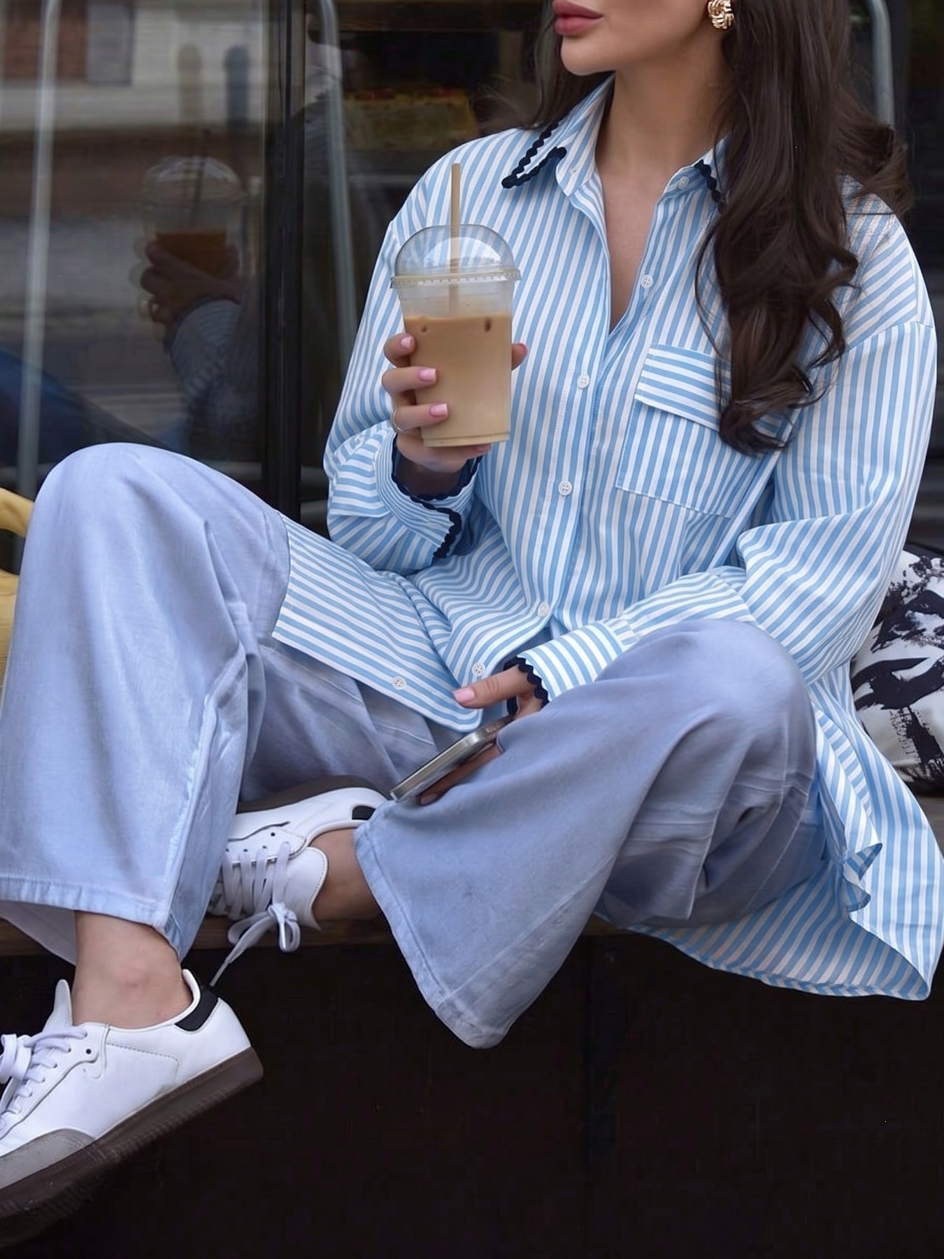 Women's Striped Long Sleeve Shirt