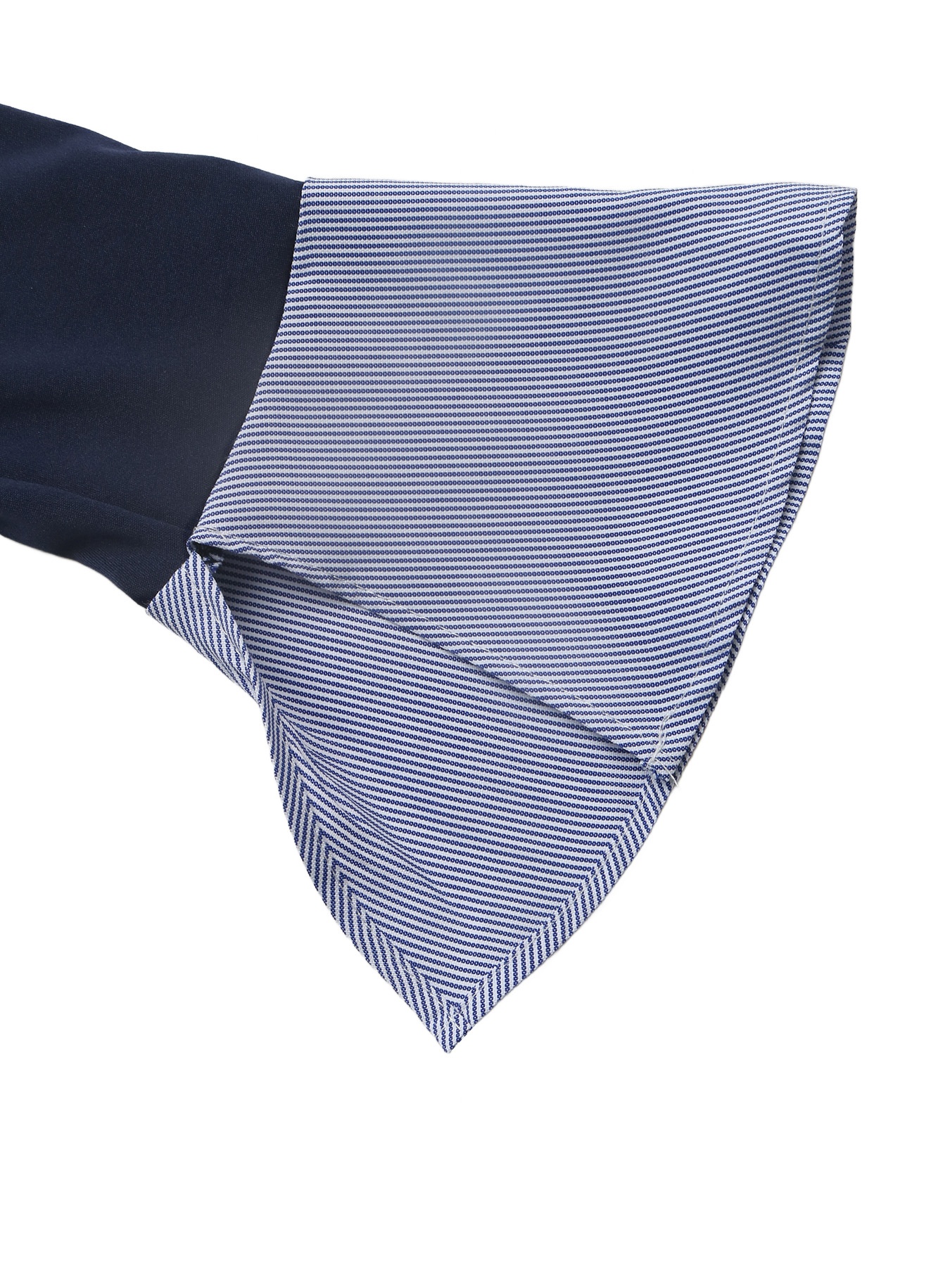 Navy Blue 2-in-1 Collared Long Sleeve Top