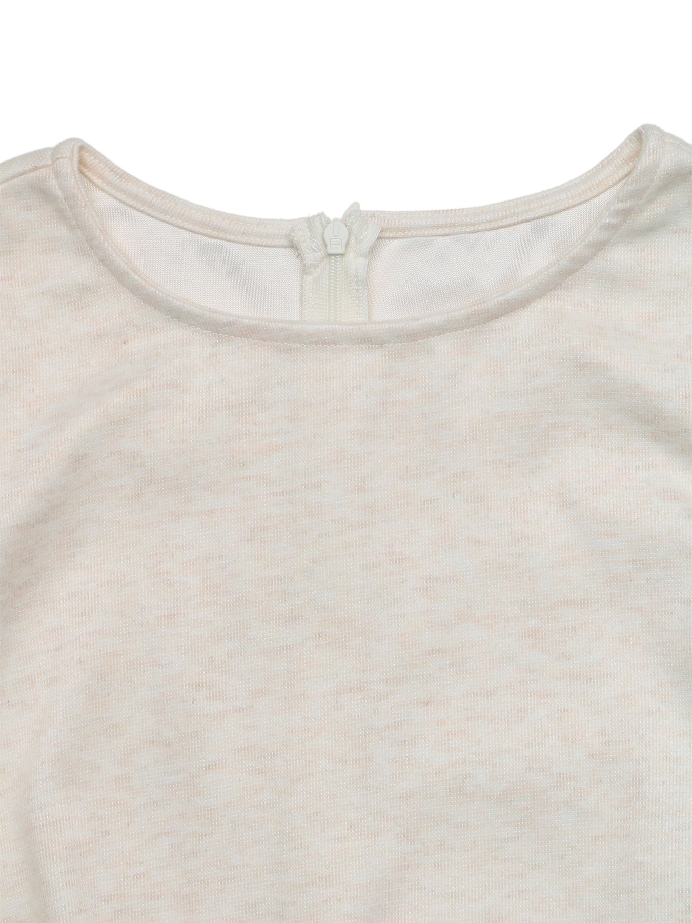 Women's Lace Trim Long Sleeve Top in Beige