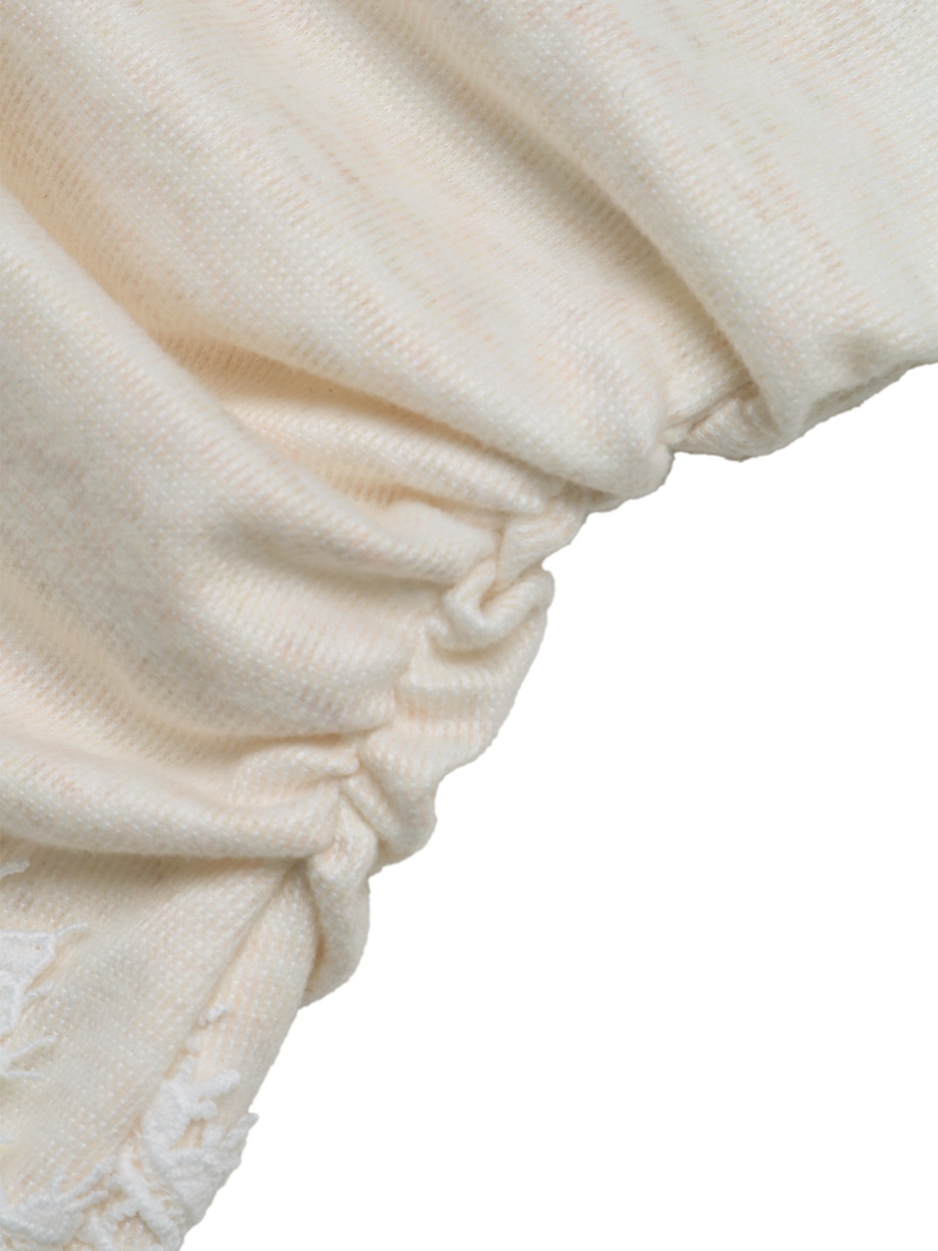 Women's Lace Trim Long Sleeve Top in Beige