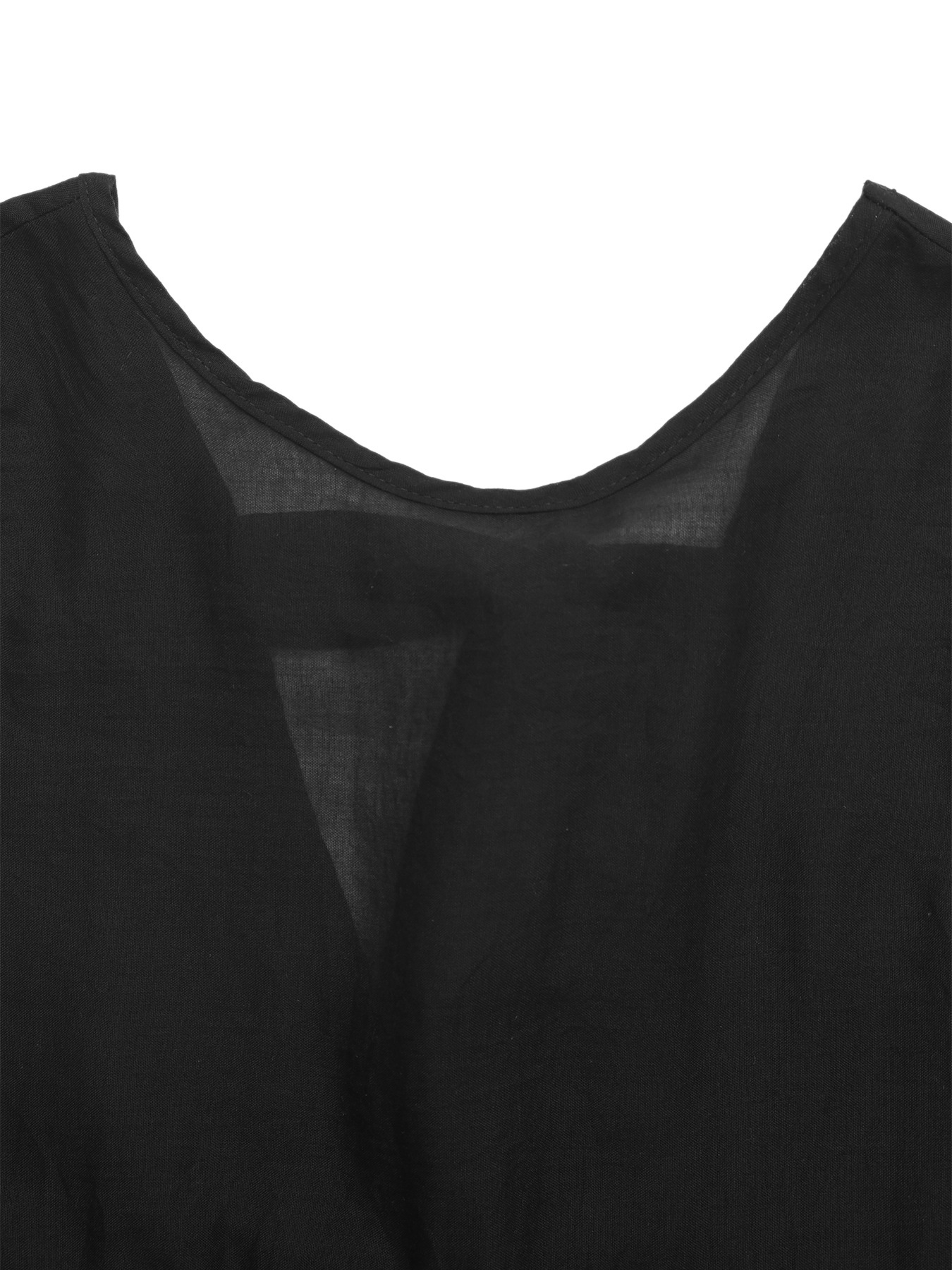 Black Floral Embroidered Peplum Tank Top