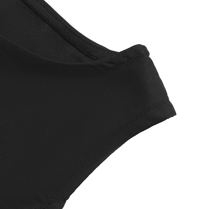 Elegante top senza maniche da donna con scollo a barca e fiocco sulla schiena.